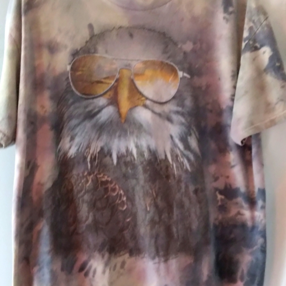 CHEMISTRY VINTAGE "EAGLE MAN" TYE-DYE SHIRT..LARGE..COTTON SHIRT
